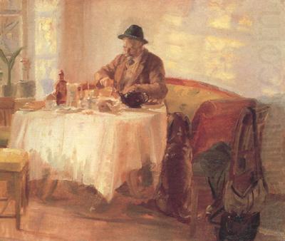 Breakfast Before the Hunt (nn02), Anna Ancher